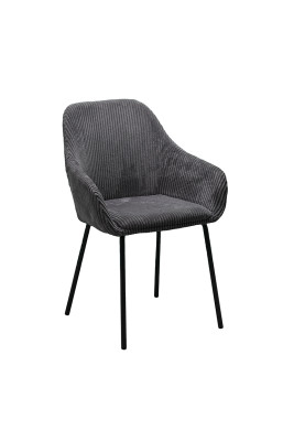 Chaise velours côtelé gris...