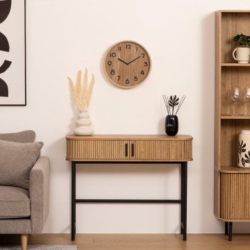 Horloge D38 Ivana bois clair Atmosphera - Le Dépôt Bailleul