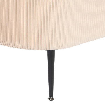 Banc coffre en velours beige Solaro Atmosphera - Le Dépôt Bailleul