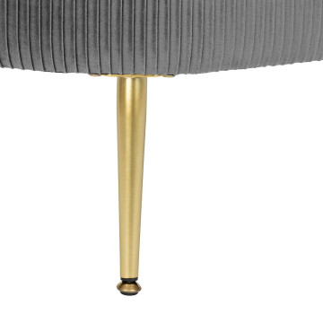 Banc coffre en velours gris Solaro Atmosphera - Le Dépôt Bailleul