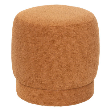 Pouf 40 cm Amea bouclette ambre Atmosphera - Le Dépôt Bailleul