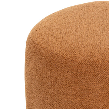 Pouf 40 cm Amea bouclette ambre Atmosphera - Le Dépôt Bailleul