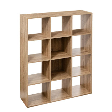 Étagère bois 12 cases Mix coloris naturel 5five - Le Dépôt Bailleul