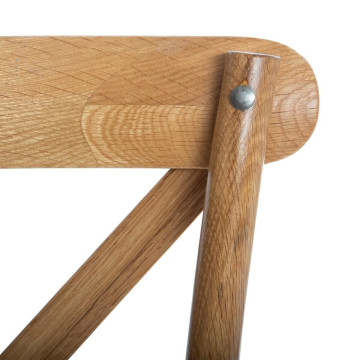 Chaise bistrot Isak bois de chêne et cannage Atmosphera - Le Dépôt Bailleul