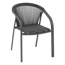 Fauteuil empilable Riu anthracite / graphite Hespéride - Le Dépôt Bailleul