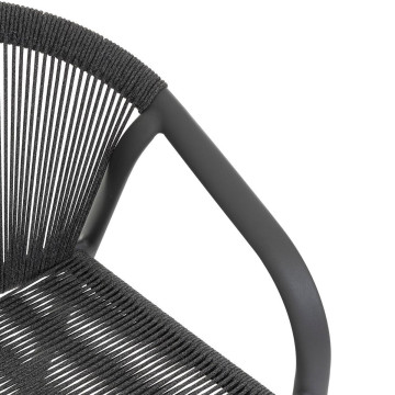 Fauteuil empilable Riu anthracite / graphite Hespéride - Le Dépôt Bailleul
