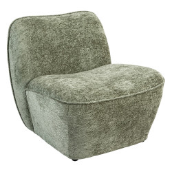 Fauteuil chauffeuse chenille vert Minari Atmosphera - Le Dépôt Bailleul