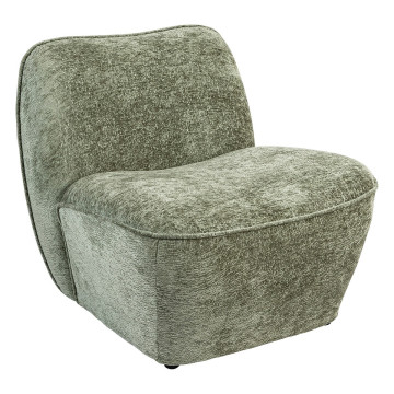 Fauteuil chauffeuse chenille vert Minari Atmosphera - Le Dépôt Bailleul