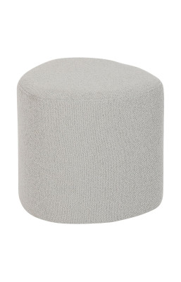 Pouf galet bouclette gris...
