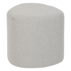 Pouf galet bouclette gris petit modèle Estria Atmosphera - Le Dépôt Bailleul