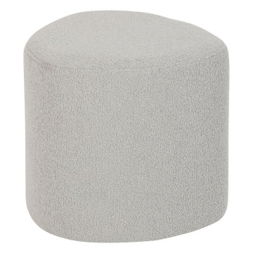 Pouf galet bouclette gris petit modèle Estria Atmosphera - Le Dépôt Bailleul