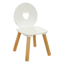 Chaise enfant blanche Amour Atmosphera - Le Dépôt Bailleul