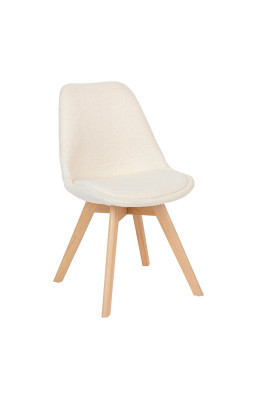 Chaise bouclette pieds bois...