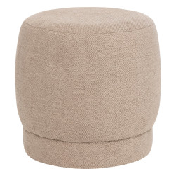 Pouf 40 cm Amea bouclette taupe Atmosphera - Le Dépôt Bailleul