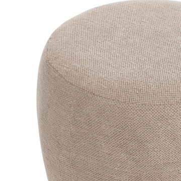 Pouf 40 cm Amea bouclette taupe Atmosphera - Le Dépôt Bailleul