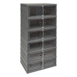 Tour de rangement pliable 6 étages plastique 5five - Le Dépôt Bailleul