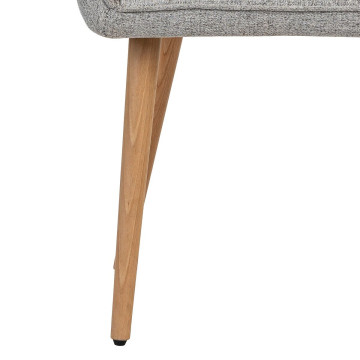 Fauteuil diner Visoca gris pieds bois Atmosphera - Le Dépôt Bailleul