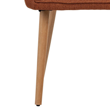 Fauteuil diner Visoca ambre pieds bois Atmosphera - Le Dépôt Bailleul