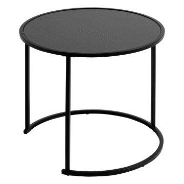 Lot de 3 tables à café Noan noir Atmosphera - Le Dépôt Bailleul