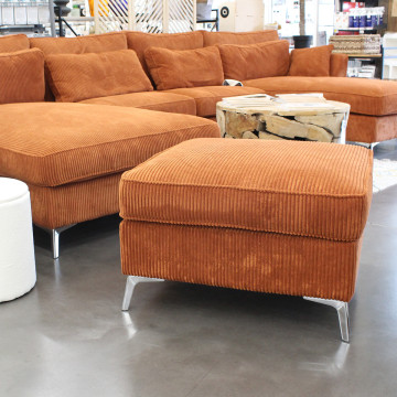 Pouf 70 x 70 cm Isla coloris ambre - Le Dépôt Bailleul