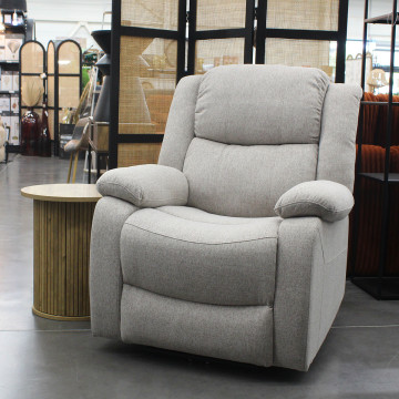 Fauteuil relax électrique inclinable beige David - Le Dépôt Bailleul