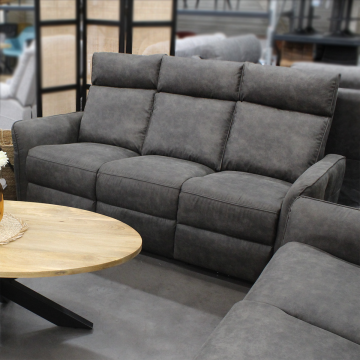 Canapé 3 places électrique relax gris anthracite Lito - Le Dépôt Bailleul