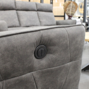 Fauteuil électrique relax gris anthracite Lito - Le Dépôt Bailleul