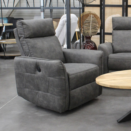 Fauteuil électrique relax gris anthracite Lito Takasit - Le Dépôt Bailleul