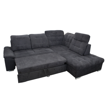 Canapé d'angle droit Karolina convertible têtières ajustables - Le Dépôt Bailleul