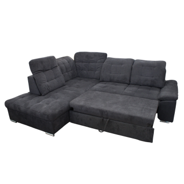 Canapé d'angle gauche Karolina convertible têtières ajustables - Le Dépôt Bailleul