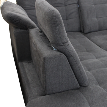 Canapé d'angle gauche Karolina convertible têtières ajustables - Le Dépôt Bailleul