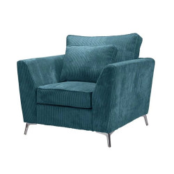 Fauteuil Isla velours bleu - Le Dépôt Bailleul