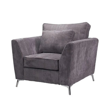 Fauteuil Isla velours gris - Le Dépôt Bailleul