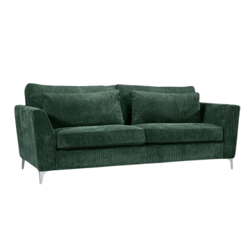 Canapé 3 places Isla velours côtelé vert - Le Dépôt Bailleul
