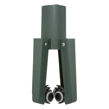 Pied de sapin vert en métal à roulettes - Le Dépôt Bailleul