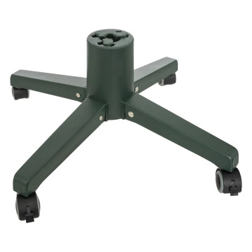 Pied de sapin vert en métal à roulettes - Le Dépôt Bailleul