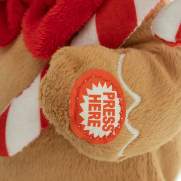 Peluche de Noël pain d'épices animé et musical - Le Dépôt Bailleul