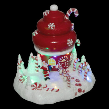 Village de Noël cupcake du Père-Noël lumineux - Le Dépôt Bailleul
