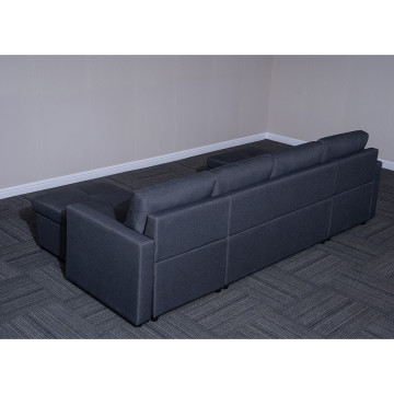 Canapé panoramique convertible gris Romy - Le Dépôt Bailleul