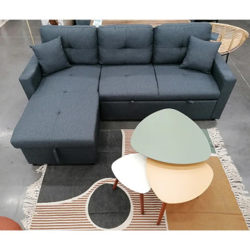 Canapé angle convertible réversible gris Romy- Le Dépôt Bailleul