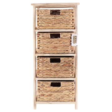 Chiffonnier 4 paniers jacinthe coloris naturel - Le Dépôt Bailleul