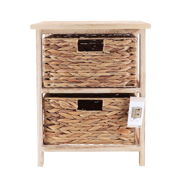 Chevet 2 tiroirs jacinthe naturel - Le Dépôt Bailleul