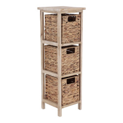 Chiffonnier 3 paniers jacinthe coloris naturel - Le Dépôt Bailleul