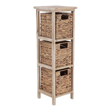 Chiffonnier 3 paniers jacinthe coloris naturel - Le Dépôt Bailleul