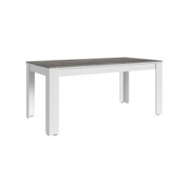 Table à manger 160cm blanc et gris béton Gent - Le Dépôt Bailleul