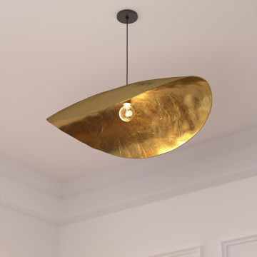 Suspension métal D80 cm doré Arlo Atmosphera - Le Dépôt Bailleul