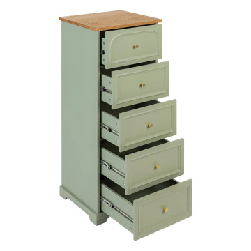 Chiffonnier 5 tiroirs Mohea céladon Atmosphera- Le Dépôt Bailleul