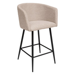 Fauteuil de bar tissu beige Marlo Atmosphera - Le Dépôt Bailleul
