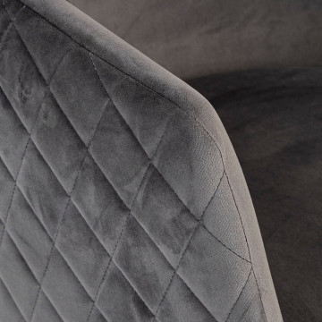 Fauteuil de bar velours gris Marlo Atmosphera - Le Dépôt Bailleul