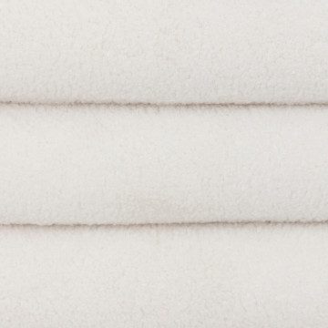 Pouf coffre bouclette blanc Giulia Atmosphera - Le Dépôt Bailleul